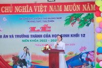 Lễ tri ân và trưởng thành cho học sinh khối 12 niên khóa 2022 - 2025